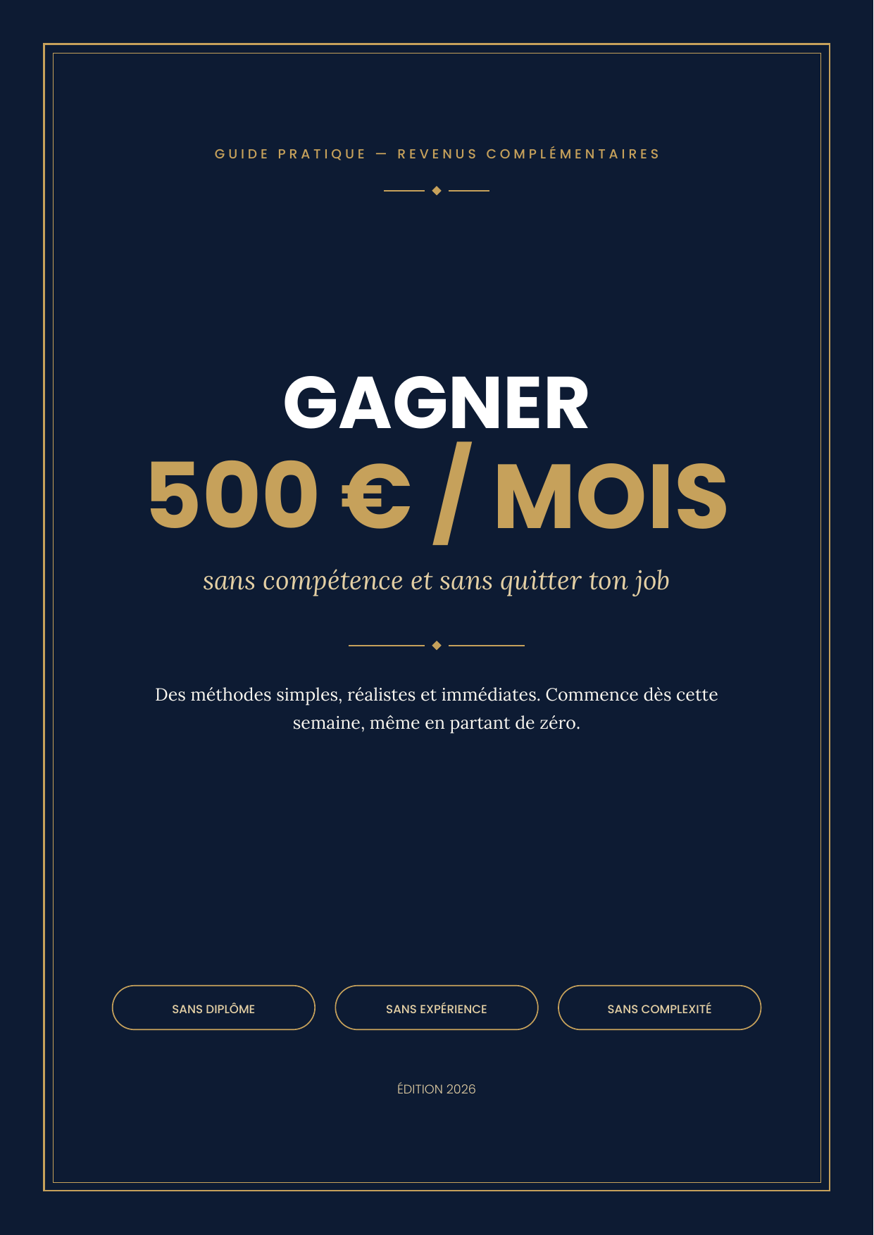 Couverture du guide Gagner 500 € par mois